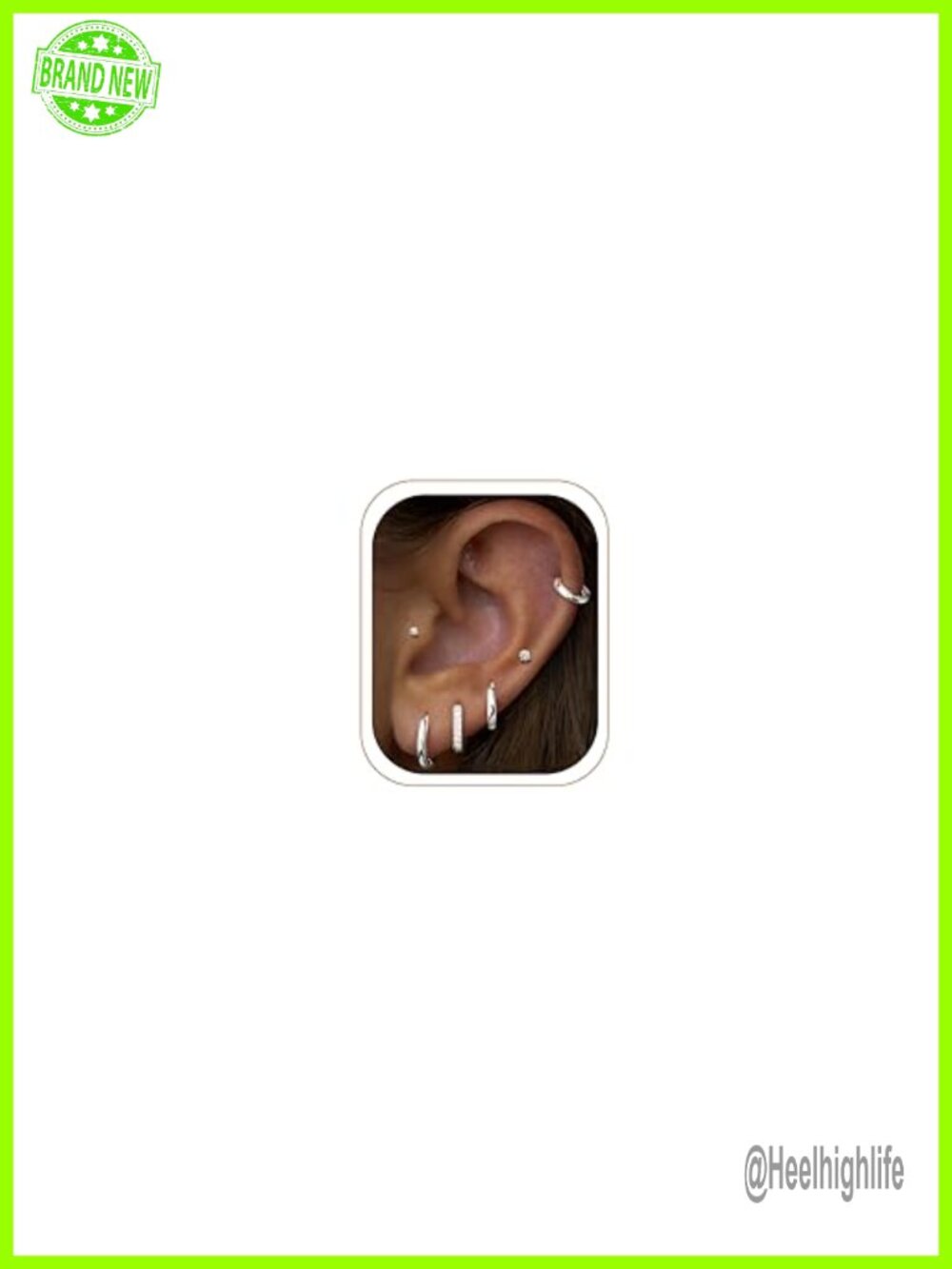 Gold Plated Huggie Hoop Stud Earrings Set Flat Back Hypoallergenic Sleeper